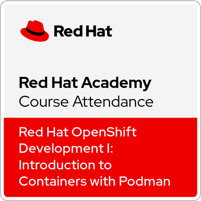 Red Hat OpenShift Badge